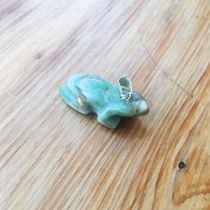 Stone frog pendant